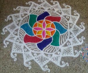 Freehand rangoli