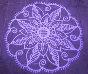 Freehand rangoli