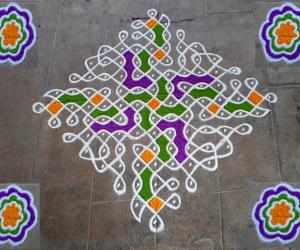 mardi gras rangoli-1