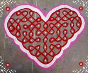 Valentine day spl rangoli-2