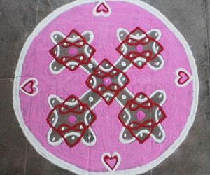 Valentine day spl rangoli-4