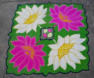 Garden rangoli entry-1-water lily