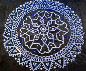 Freehand rangoli