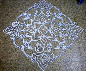 Freehand rangoli