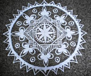 Freehand rangoli