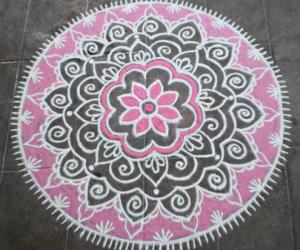 Freehand rangoli