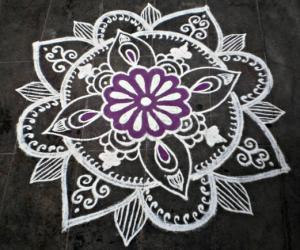 Freehand rangoli