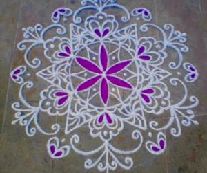 Freehand rangoli