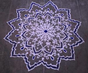 Freehand rangoli