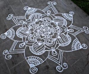 Freehand rangoli