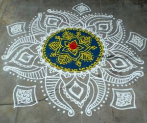 Purattaasi 1st saturday kolam