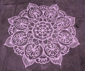 Freehand rangoli