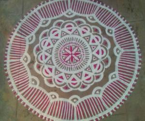 Tulasi vivaah rangoli