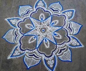 Freehand rangoli