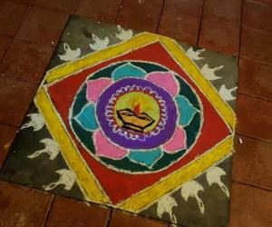 Happy Diwali ... this is a free hand rangoli