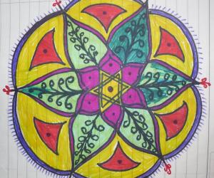 Free hand Rangoli