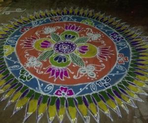 Rangoli: Floral design 