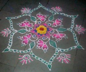 Rangoli: Dotted kolam