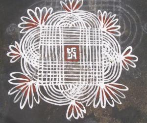 Rangoli: Sunday small kanya kolam