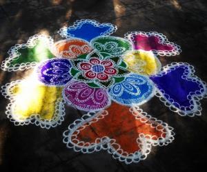 Rangoli: color florals