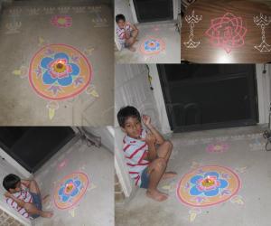 Freehand Diwali Rangoli 2011