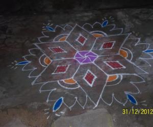 Rangoli: margazhi kolam