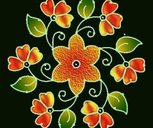 Rangoli: floral design 