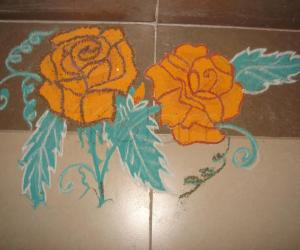 Rangoli: rose