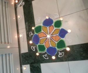 My Colourful Navratri Rangoli