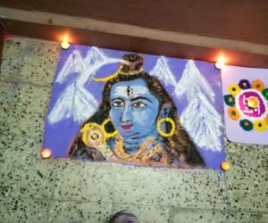 My Diwali rangoli. Shiv dev