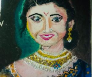 Maharastrian lady with black eyes