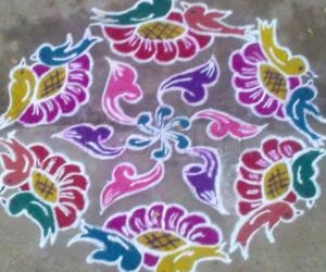 bird kolam- Dotted