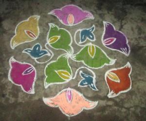 Rangoli: simple kolam