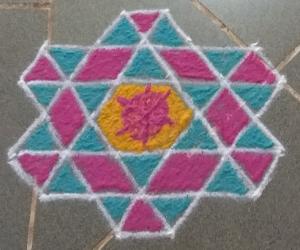 Simple star kolam