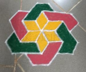 Simple star kolam