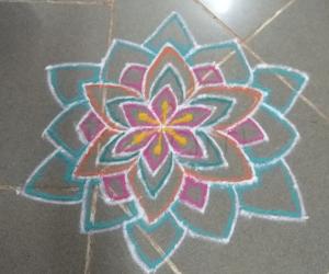 dotted colour  kolam