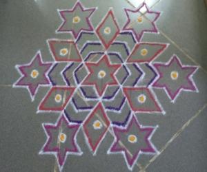 dotted colour  kolam