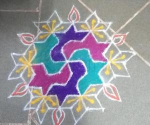 Simple dotted kolam