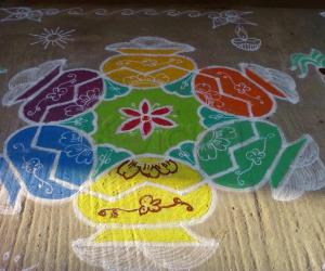 Rangoli: Pongal kolam 3