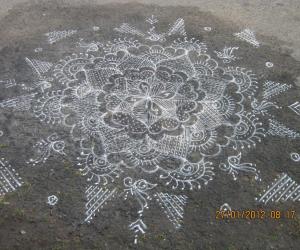 A huge kolam