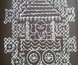 Rangoli: ganesh rangoli