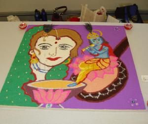 Rangoli: Meera-Krishna