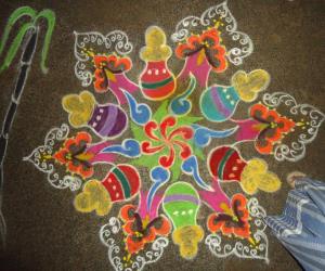 pongal traditional rangoli