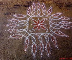 As usual my friends rangoli which attracted me......