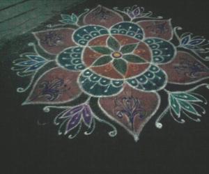 Rangoli by my neighbour  on vaikunta ekadahshi 