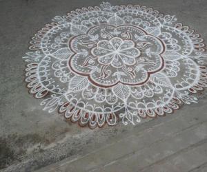 Special rangoli for local temple -Kumbabhishekam