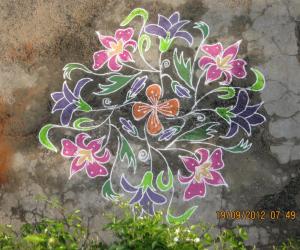 Flowers kolam