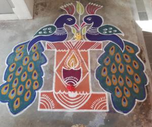 Peacock kolam