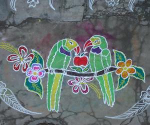 Parrot Kolam