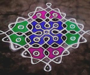 Rangoli: Simple kolam